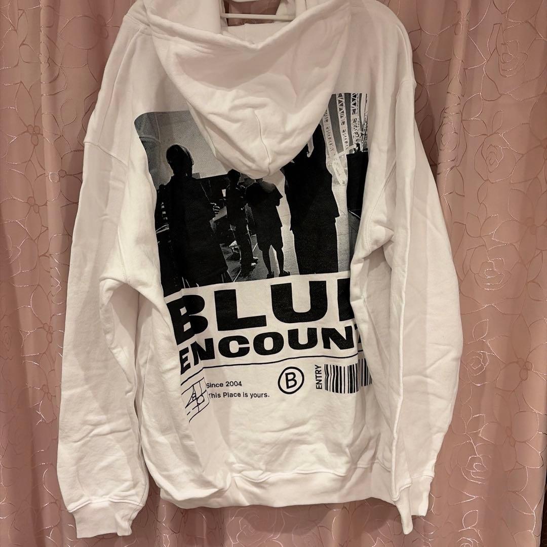 BLUE ENCOUNT フルジップフーディー XL ホワイト