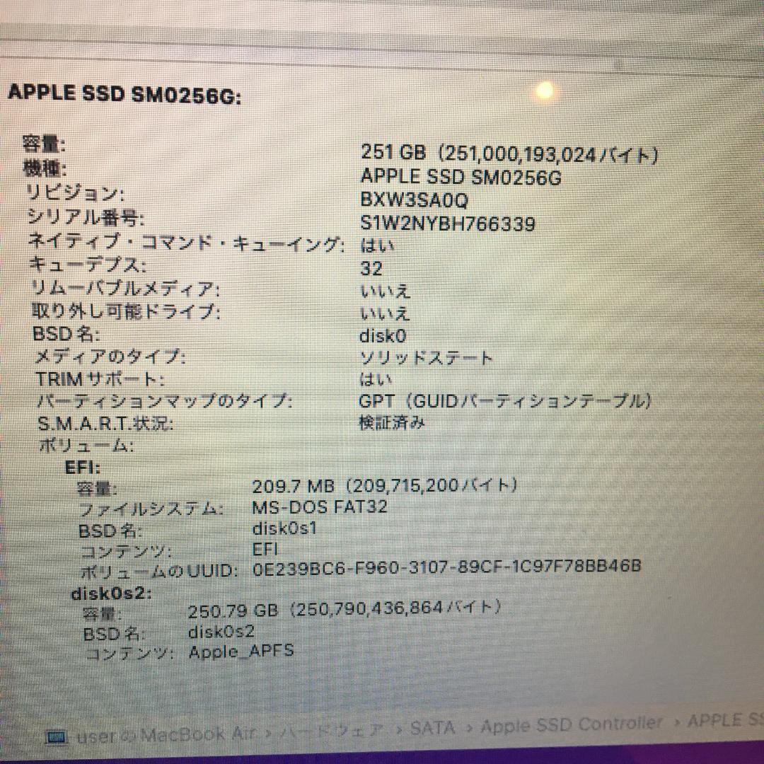 【美品】MacBook Air 13-inch Early 2015 付属品有