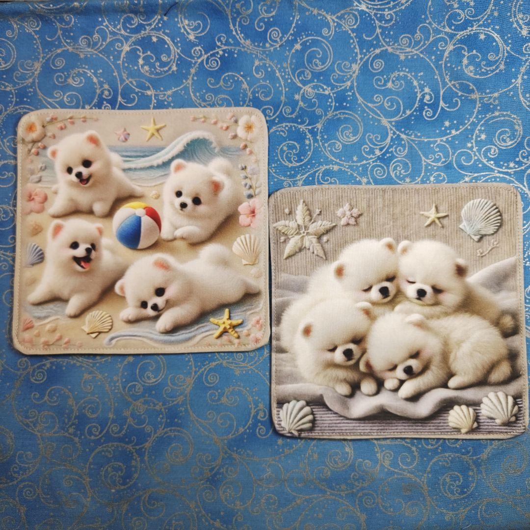 yourelie 　4重ハンカチ　ワンコさん柄　19枚