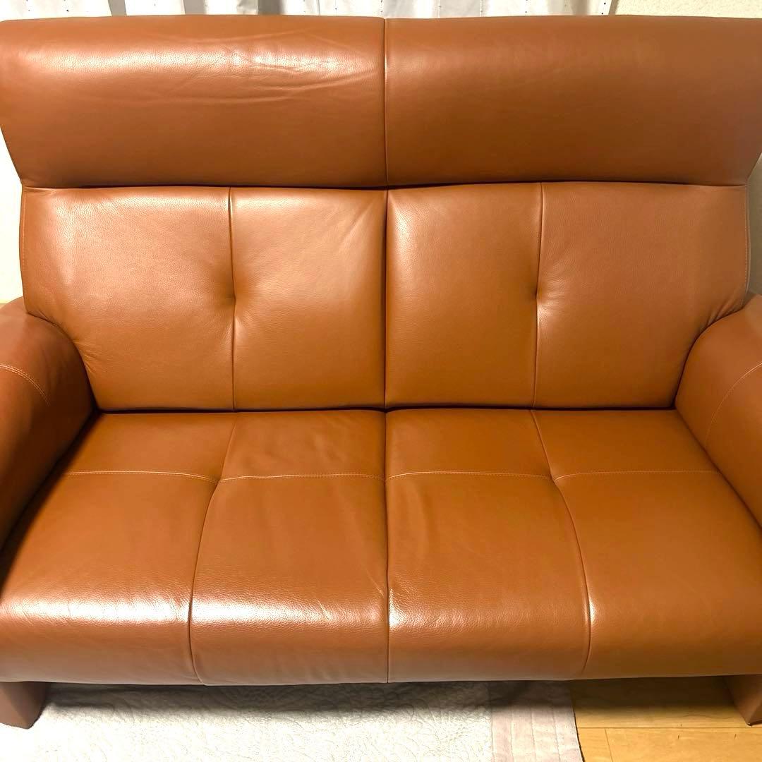 浜本工芸　美品　本革ソファ　L-2000