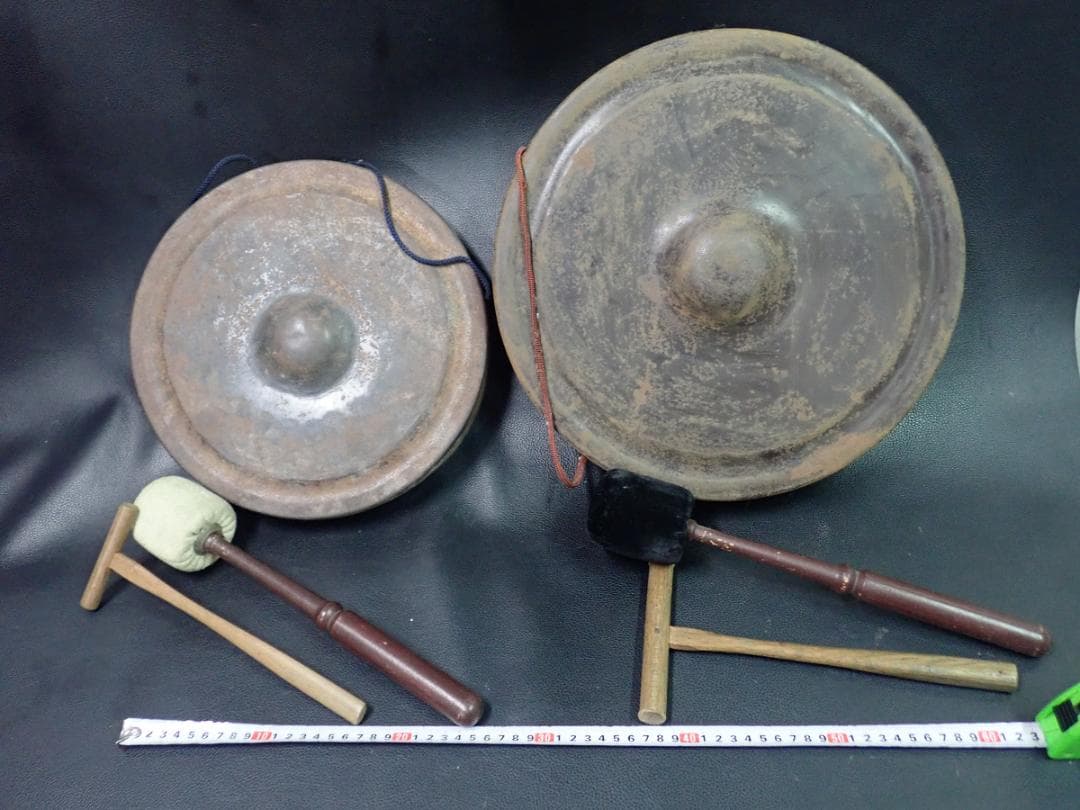 鐘　鉦　銅鑼　セット　和楽器　お囃子　祭り　囃子方　日本舞踊　歌舞伎　送料無料