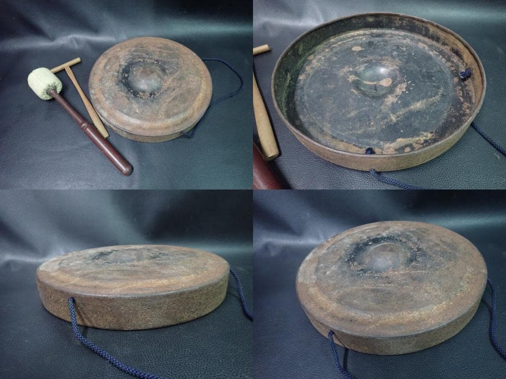 鐘　鉦　銅鑼　セット　和楽器　お囃子　祭り　囃子方　日本舞踊　歌舞伎　送料無料