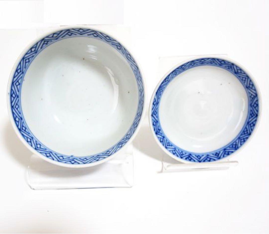 【骨董品】古伊万里 染付 蓋付き 小鉢 5客セット　アンティーク