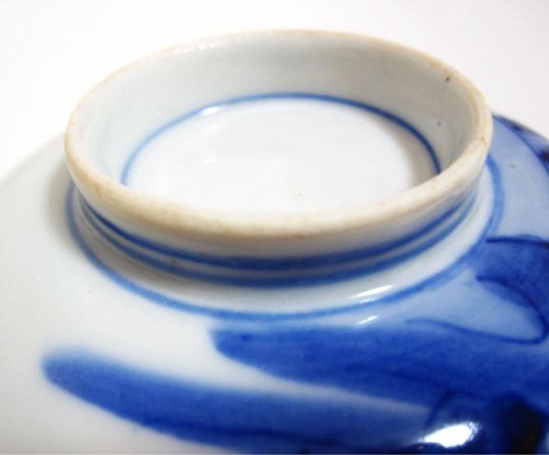 【骨董品】古伊万里 染付 蓋付き 小鉢 5客セット　アンティーク