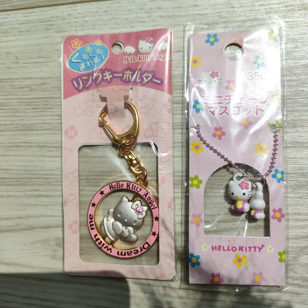 ハローキティ ジュエリートップストラップ リングキーホルダー ミニチェーン