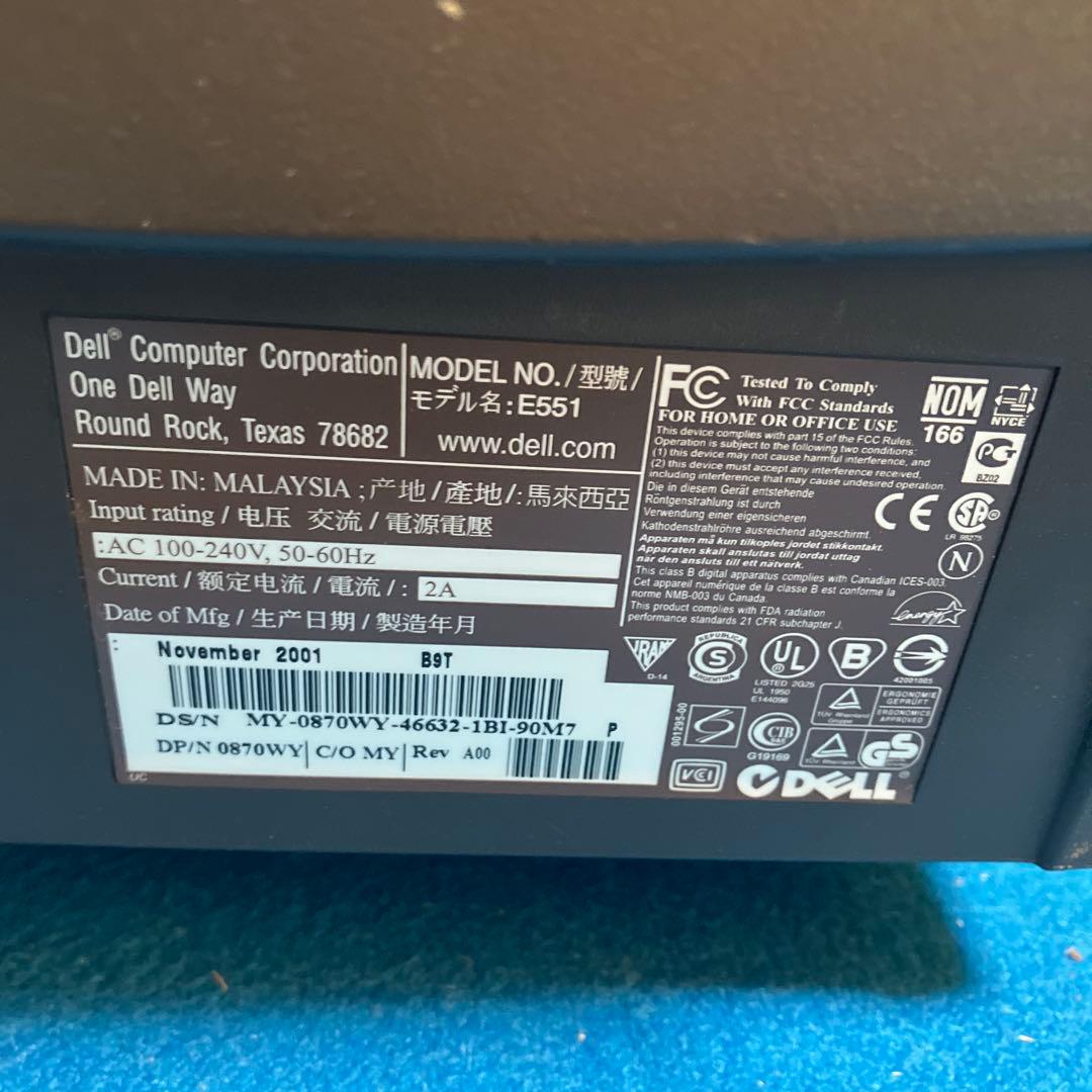 DELL デル　 E￼551 CRTディスプレイ　14インチ　動作確認済み
