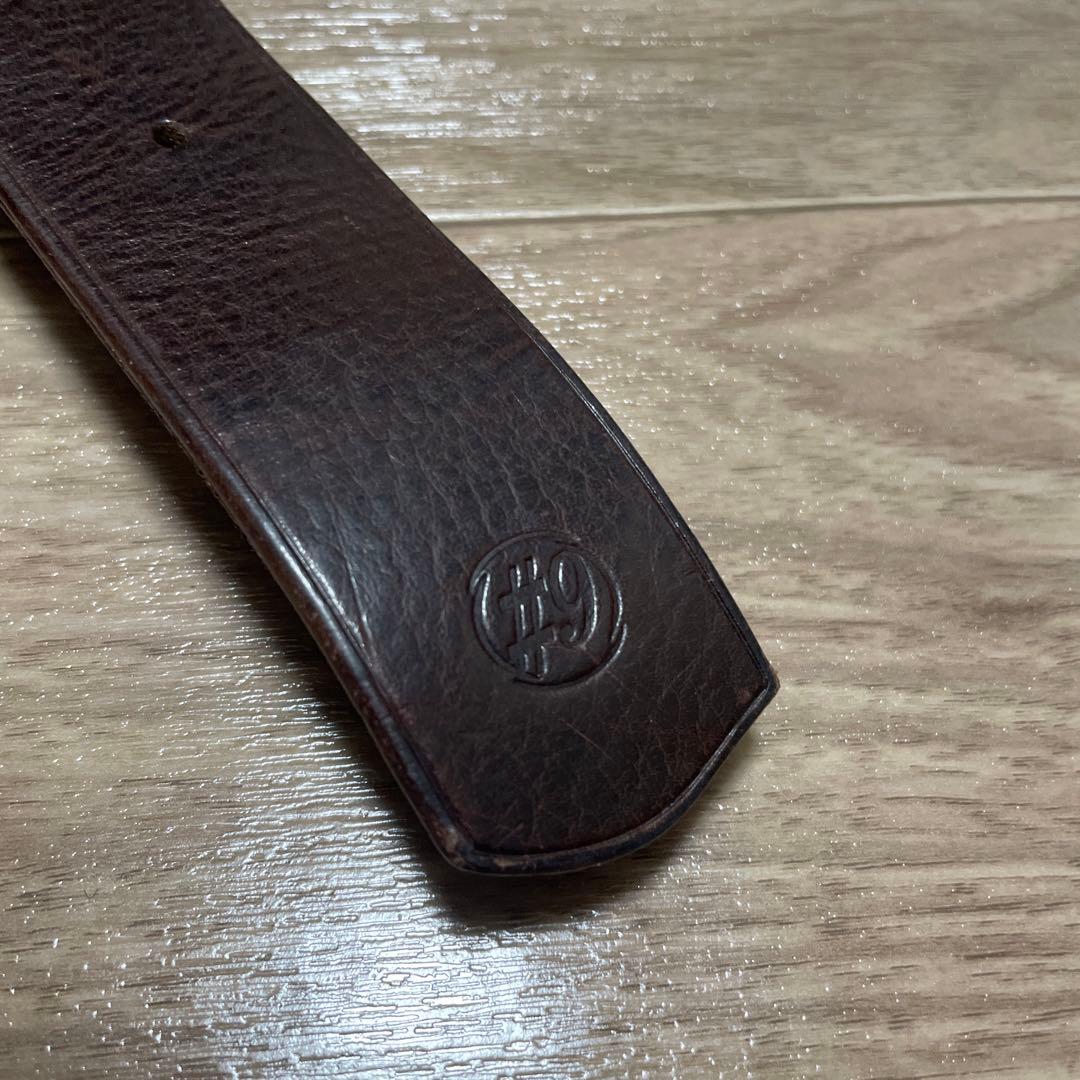 #9 シャープナイン 高級レザーストラップ 茶色 ギター ベース