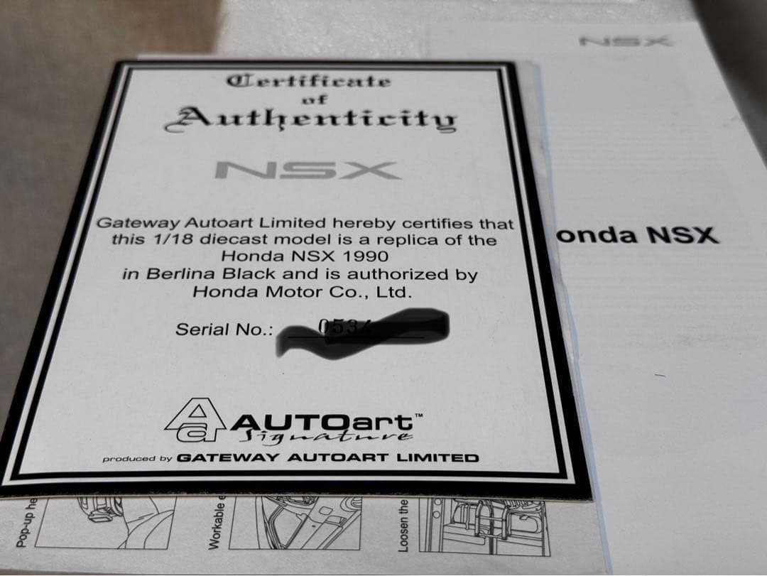ホンダ NSX 1990 1/18 Berlina Black