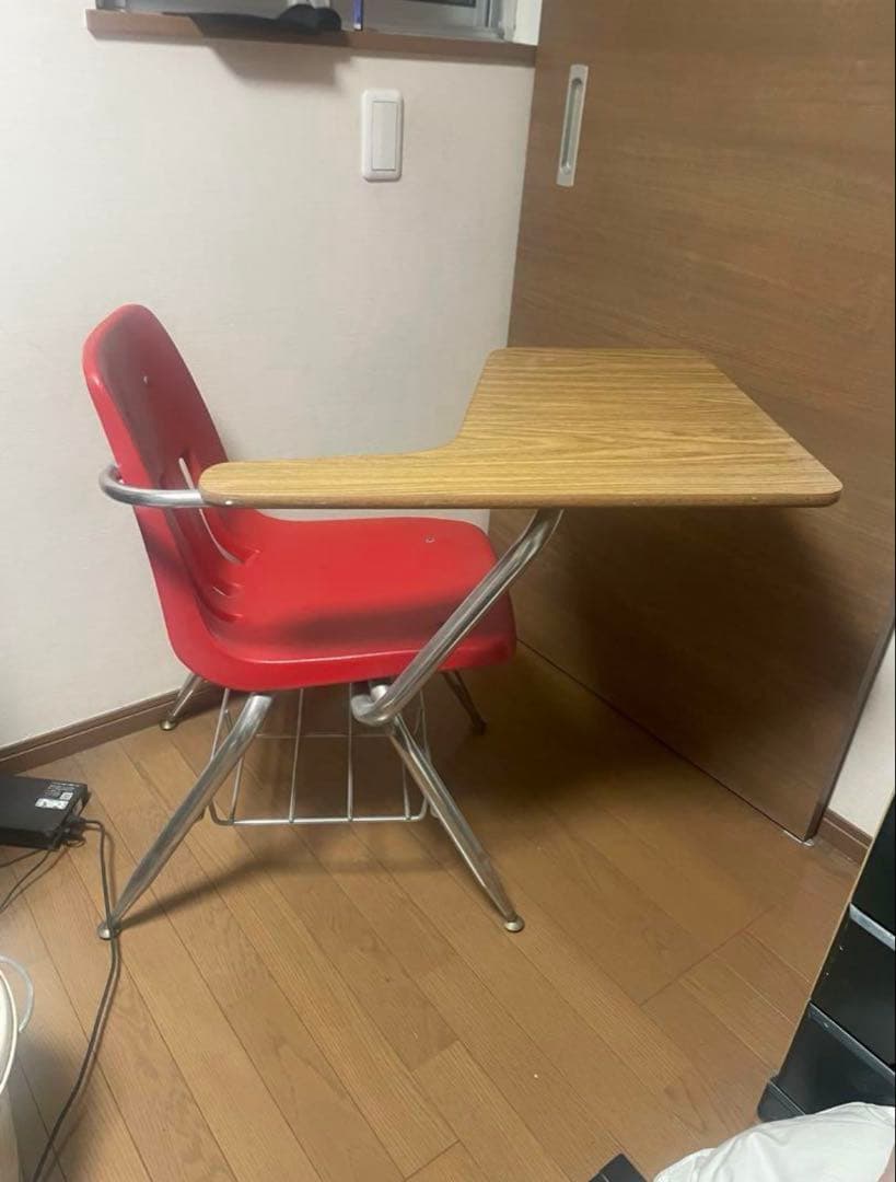 VIRCO ヴァルコ スクールデスク＆チェア一体型学習机　　ビンテージ