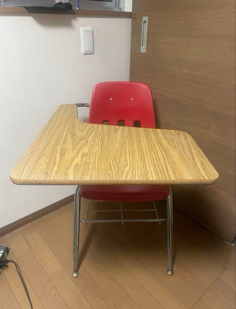 VIRCO ヴァルコ スクールデスク＆チェア一体型学習机　　ビンテージ
