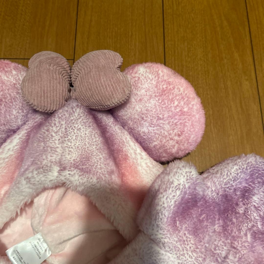 ディズニー　ミニー　マフラーキャップ　ファンキャップ　ピンク　紫