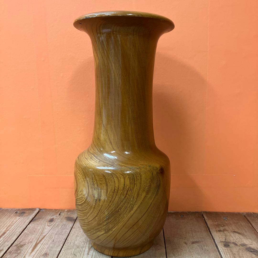 C壁 銘木 木製花瓶 花瓶 花器 一輪挿し 天然木 木目 ウッドベース 壺
