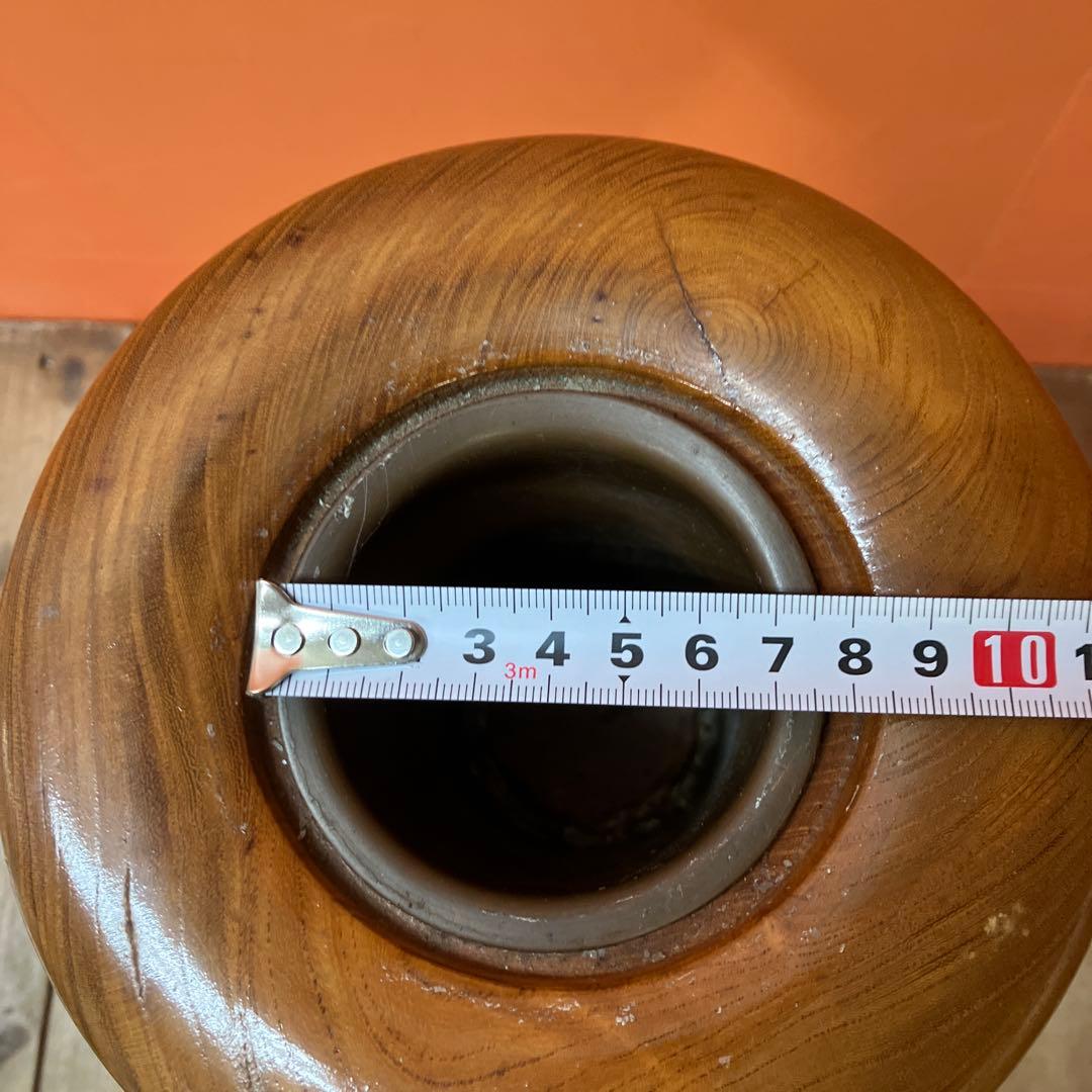 C壁 銘木 木製花瓶 花瓶 花器 一輪挿し 天然木 木目 ウッドベース 壺