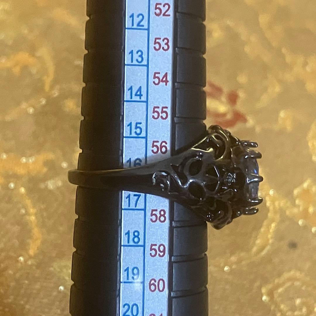 《呪物》黒魔女の魂宿る黒指輪　厄除け　魔除け　反射　曰く付き　縁起物　パワー