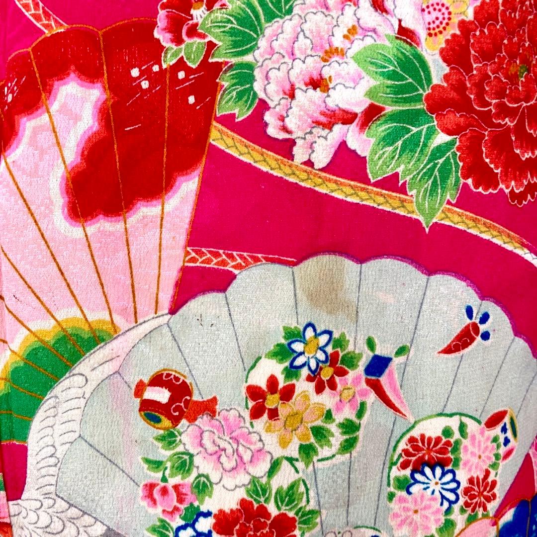 アンティーク7歳 女の子 子供着物 七五三 アンティーク着物 NO42