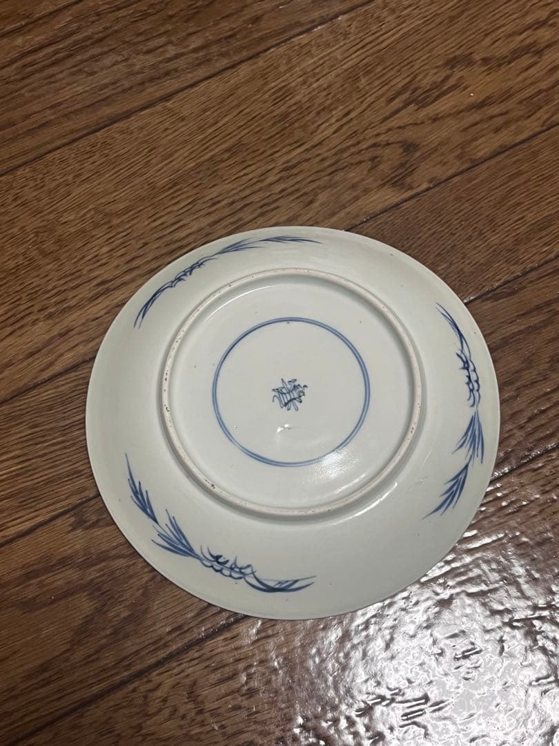 古伊万里　霊芝　なずな　中皿　無傷完品　モダン　伊万里　くらわんか　昆虫文