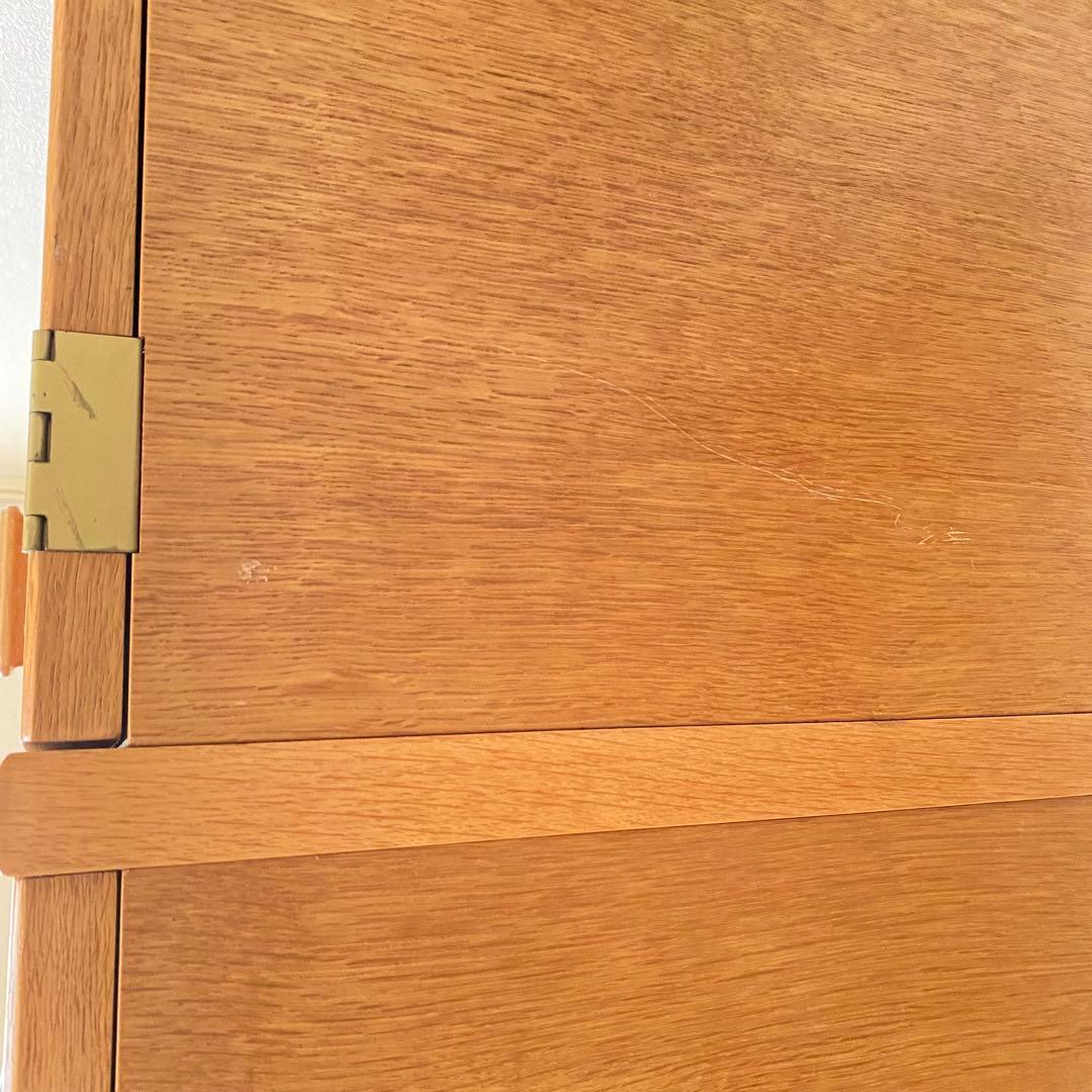 ミラー付き木製ワードローブ収納 クローゼット 洋服箪笥 ハンガーラック洋服収納②