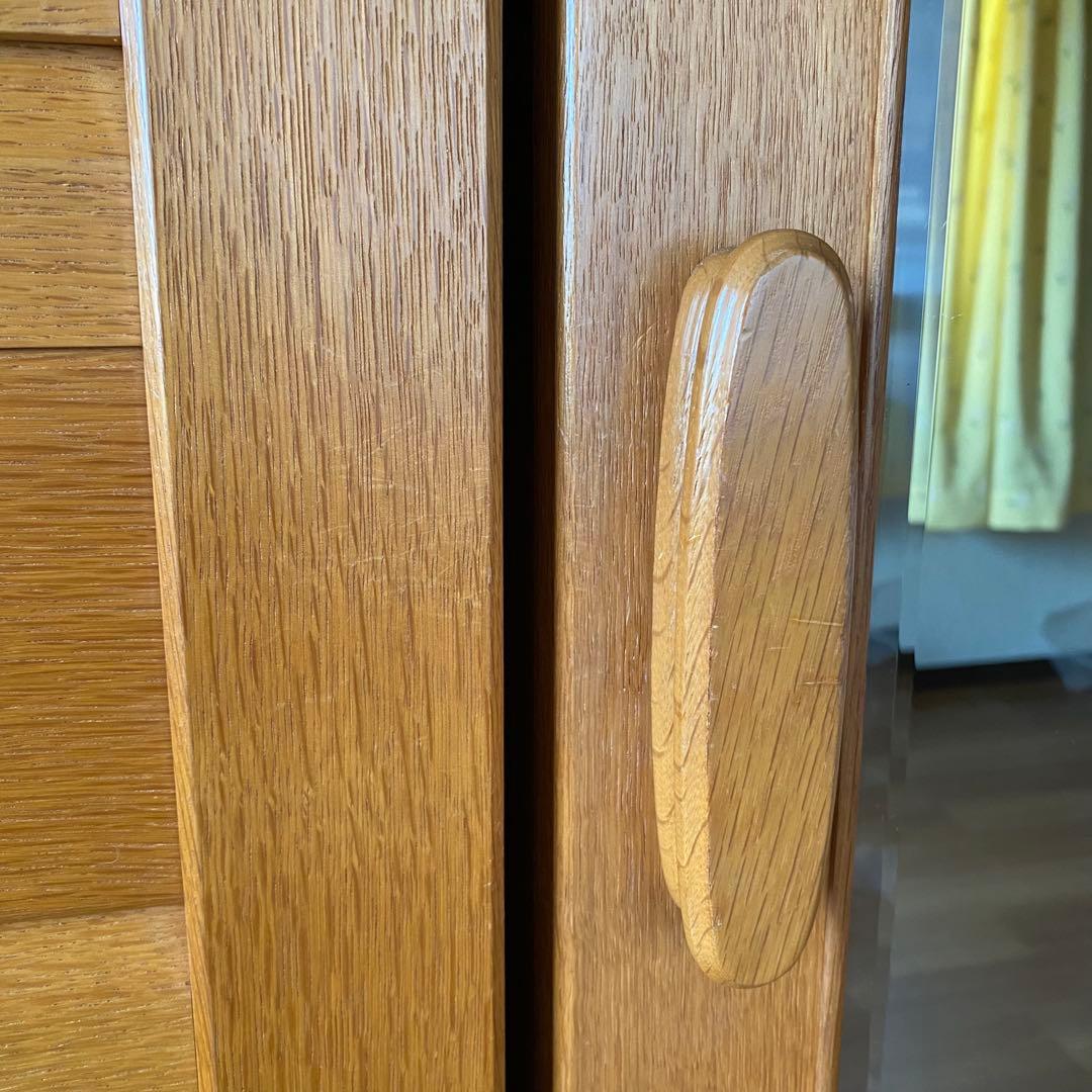 ミラー付き木製ワードローブ収納 クローゼット 洋服箪笥 ハンガーラック洋服収納②