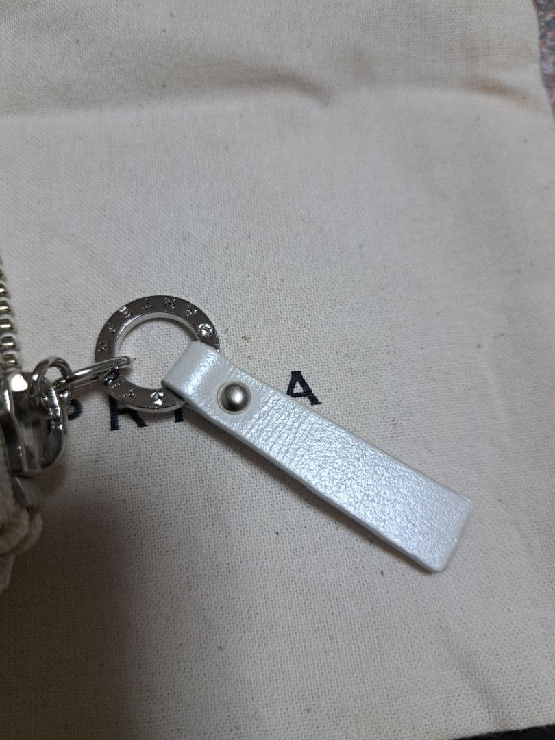 未使用ANTEPRIMAマッツェット小物/Lラウンドウォレット/パールホワイト