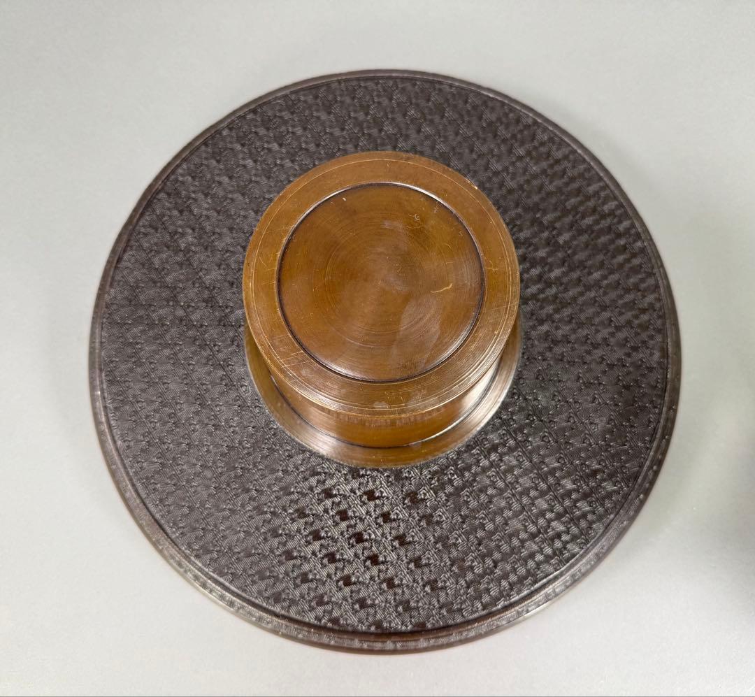 いけばな　池坊　鋳銅花器　陵山在銘 銅薄端　古流　未生流　龍生派 花瓶　華道具