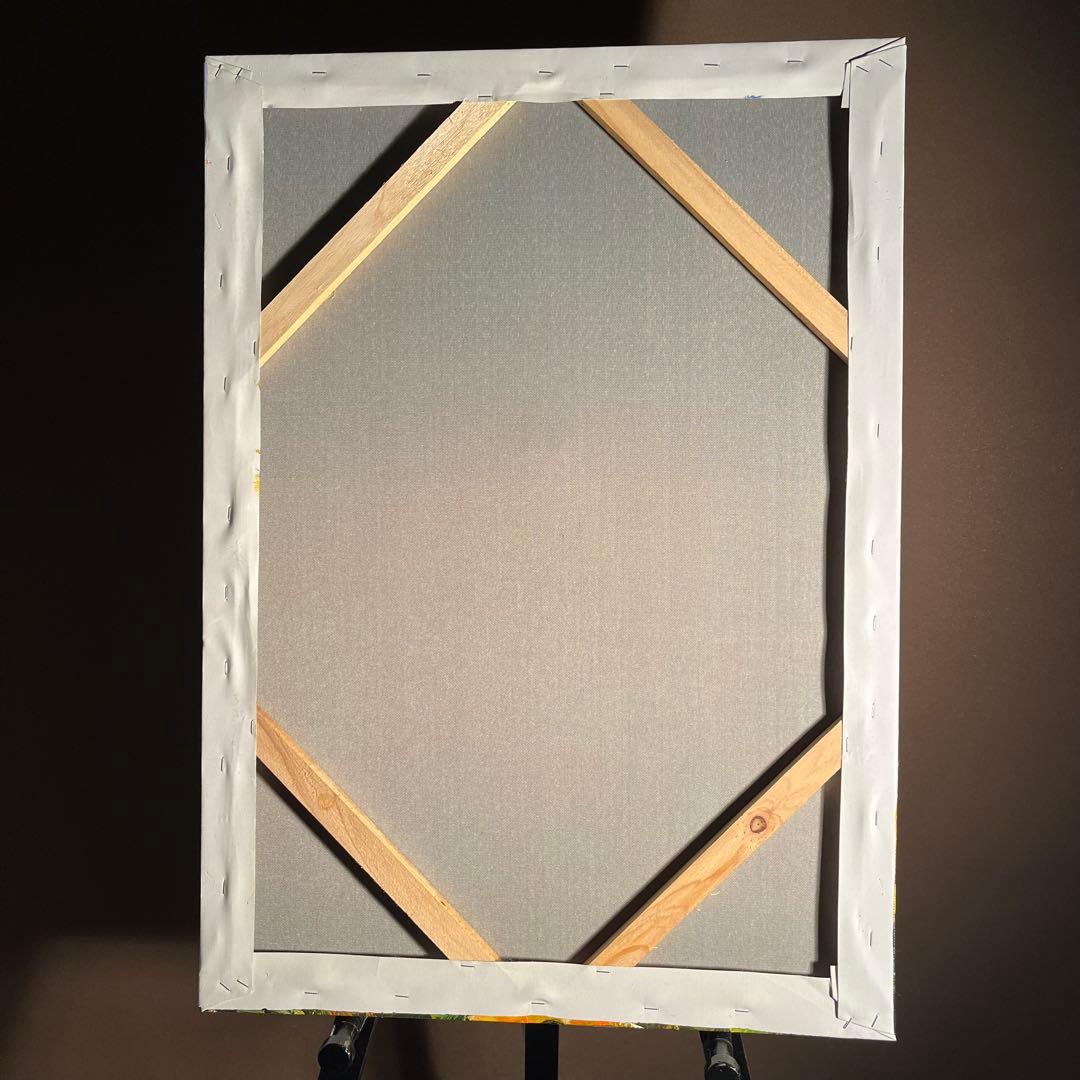 手書き油絵 ひまわり畑 絵画 インテリア 油彩画