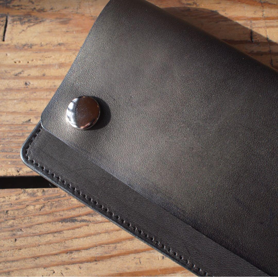 【即納品】トラッカーウォレット ミドル 2層 シルバー ハンドメイド