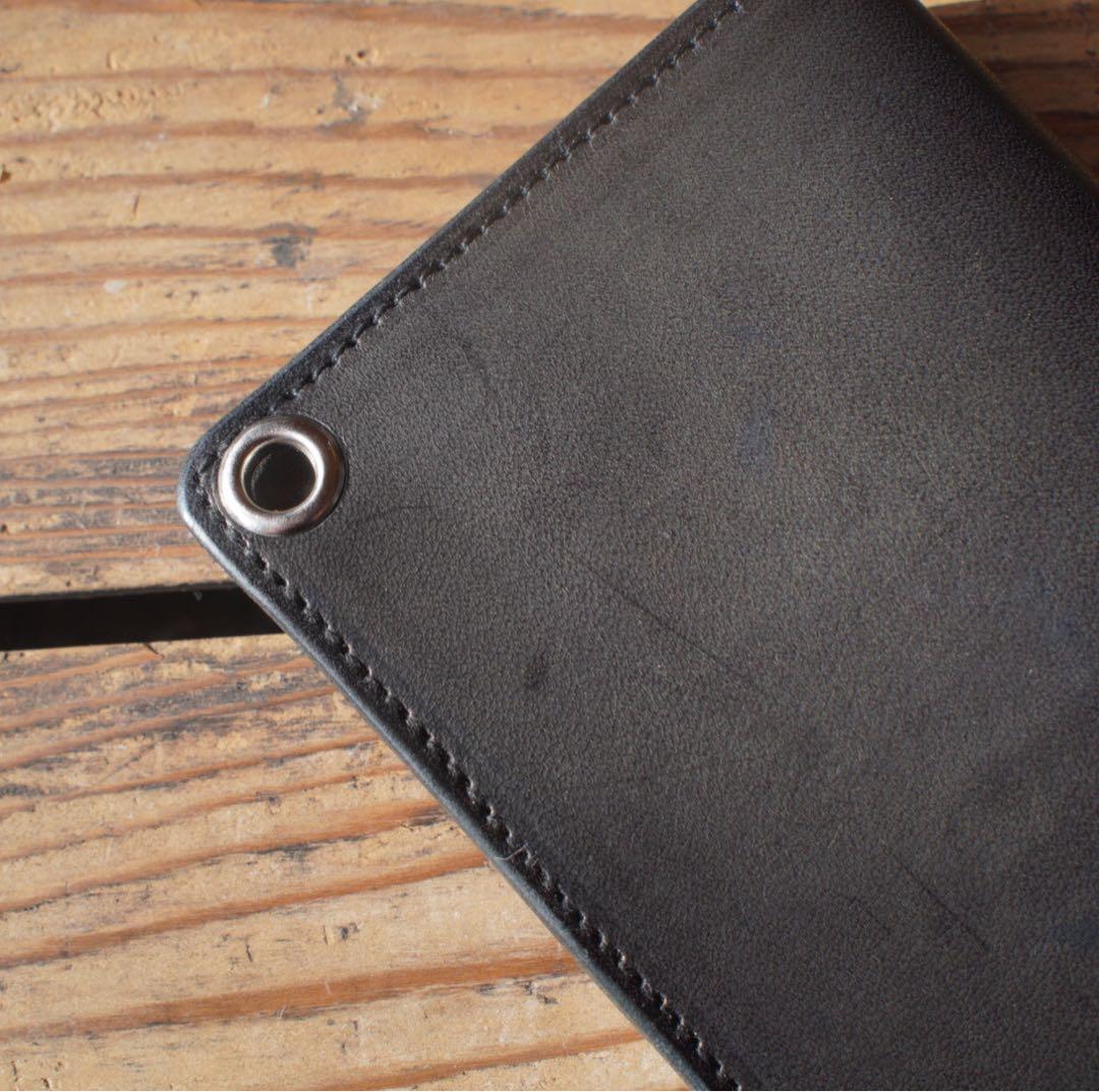 【即納品】トラッカーウォレット ミドル 2層 シルバー ハンドメイド