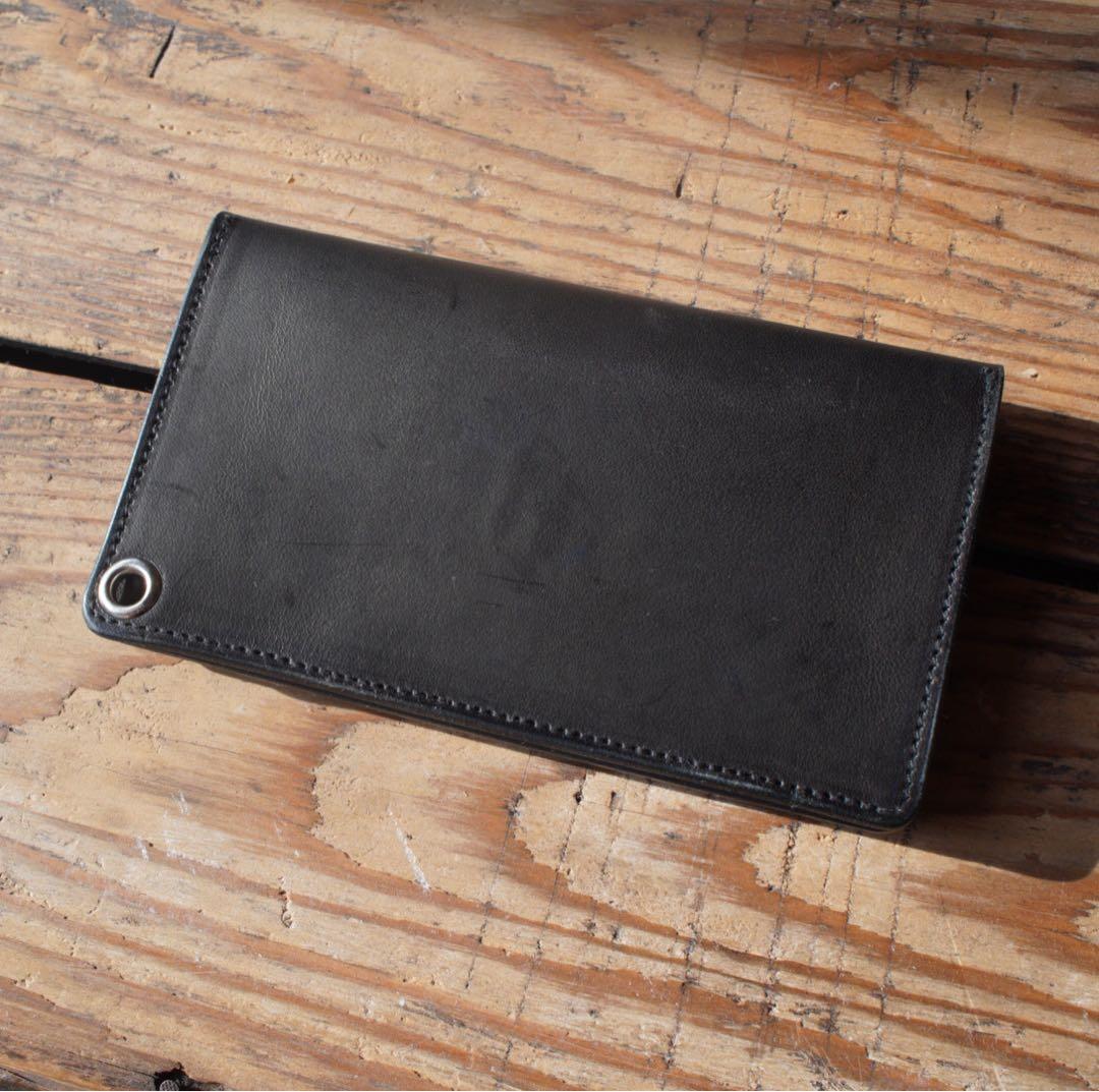 【即納品】トラッカーウォレット ミドル 2層 シルバー ハンドメイド