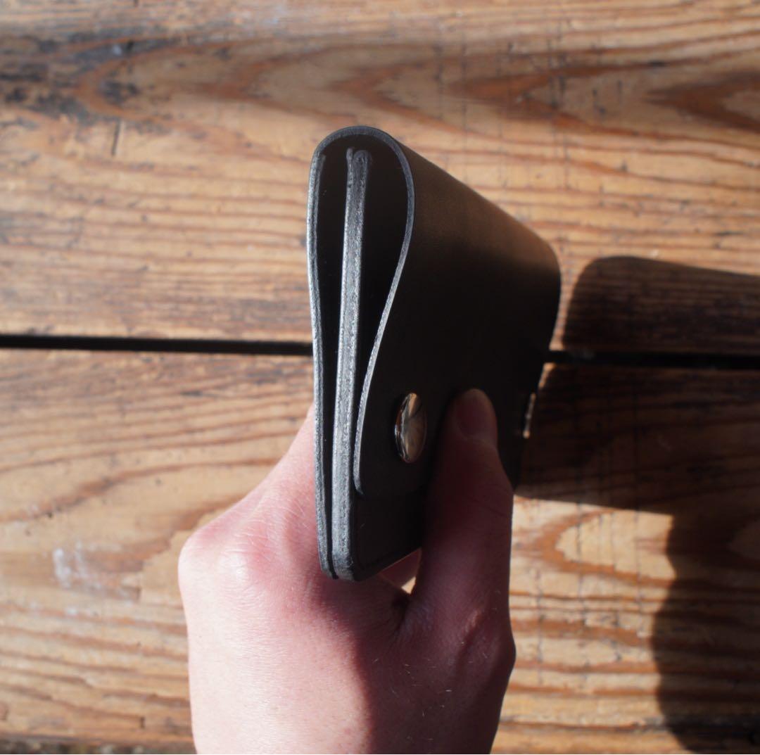 【即納品】トラッカーウォレット ミドル 2層 シルバー ハンドメイド