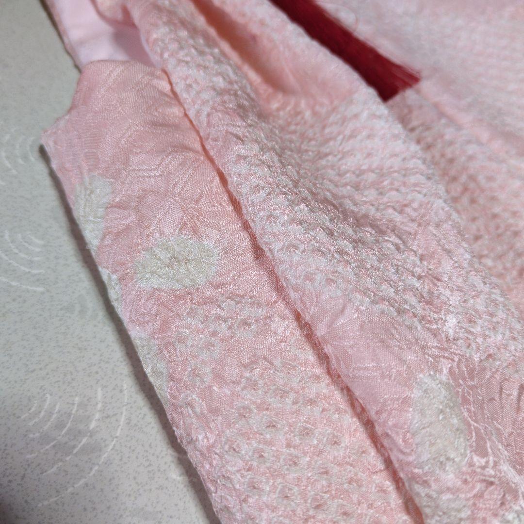 七五三３歳女の子正絹総絞り手縫いの被布と巾着