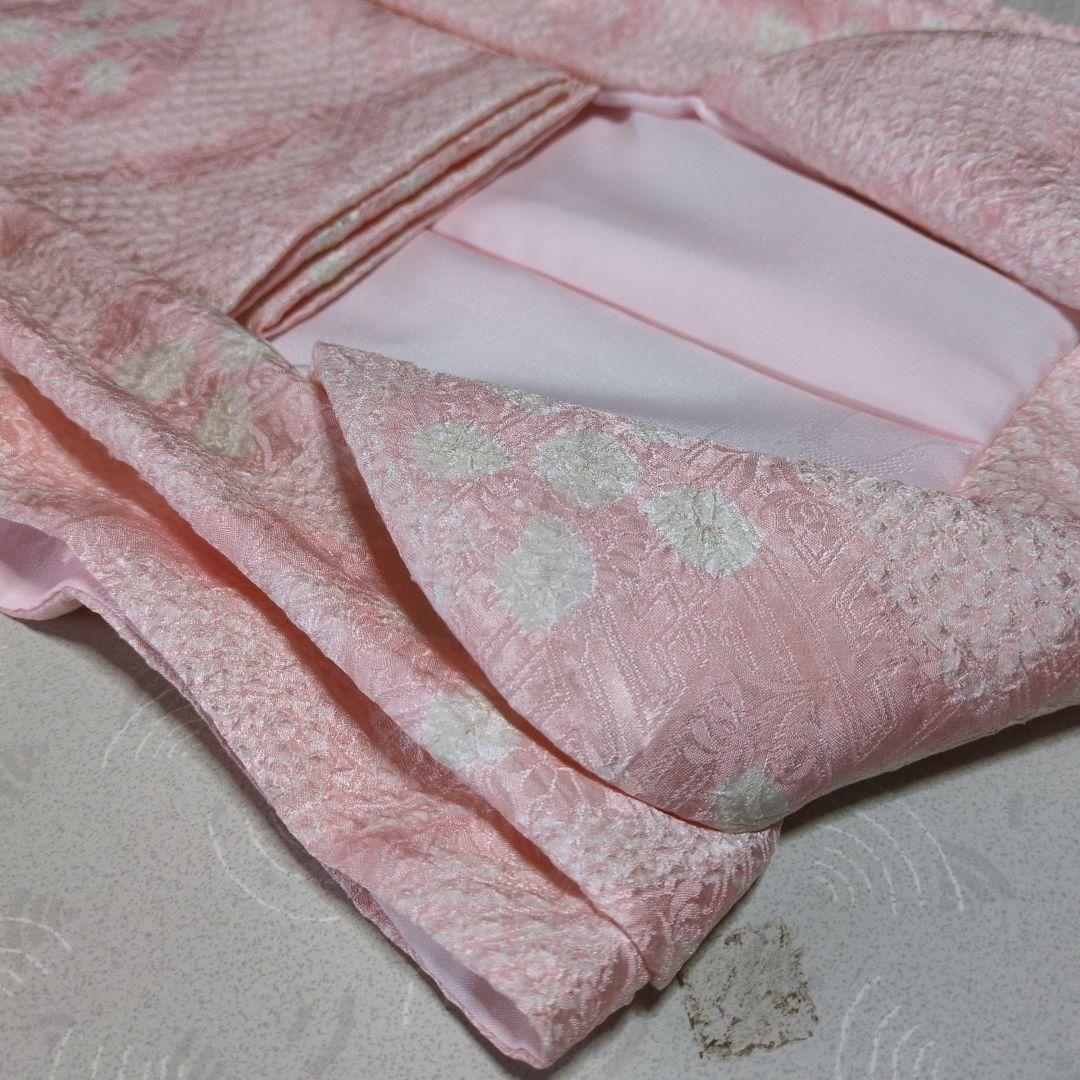 七五三３歳女の子正絹総絞り手縫いの被布と巾着