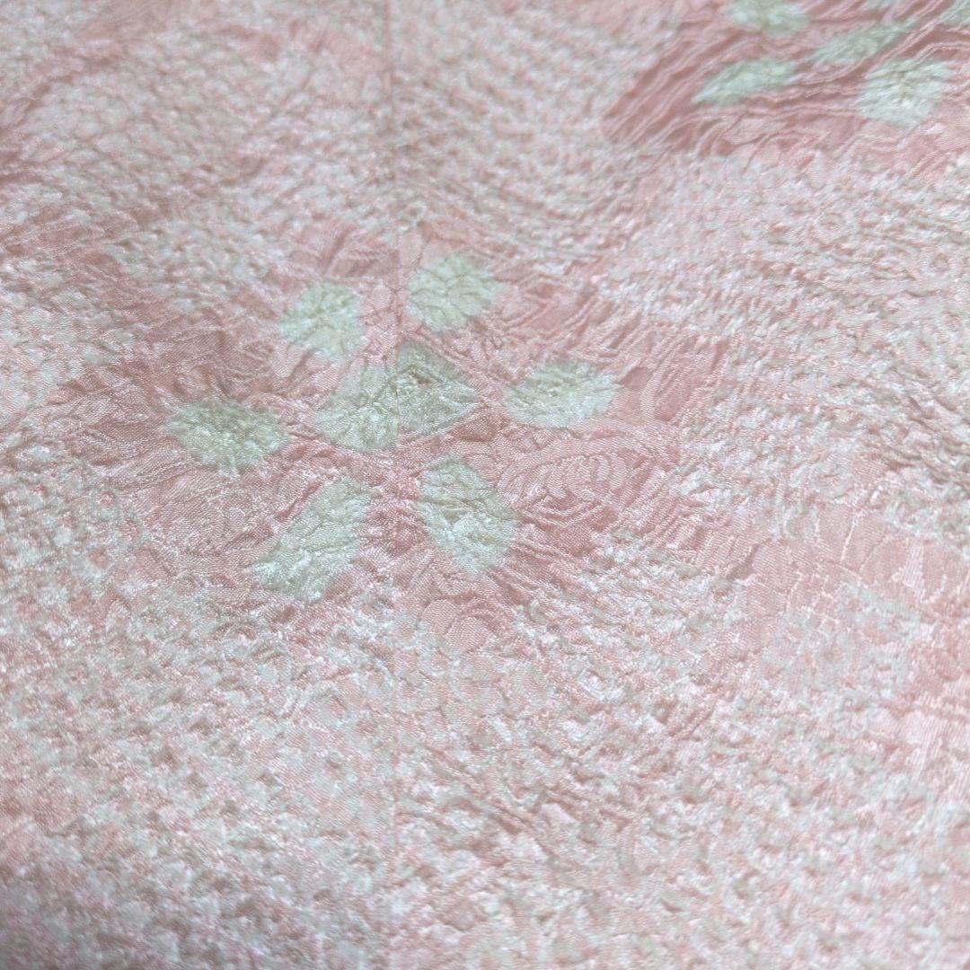 七五三３歳女の子正絹総絞り手縫いの被布と巾着