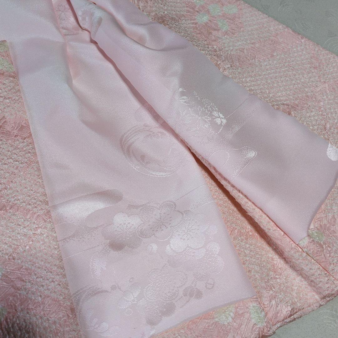 七五三３歳女の子正絹総絞り手縫いの被布と巾着