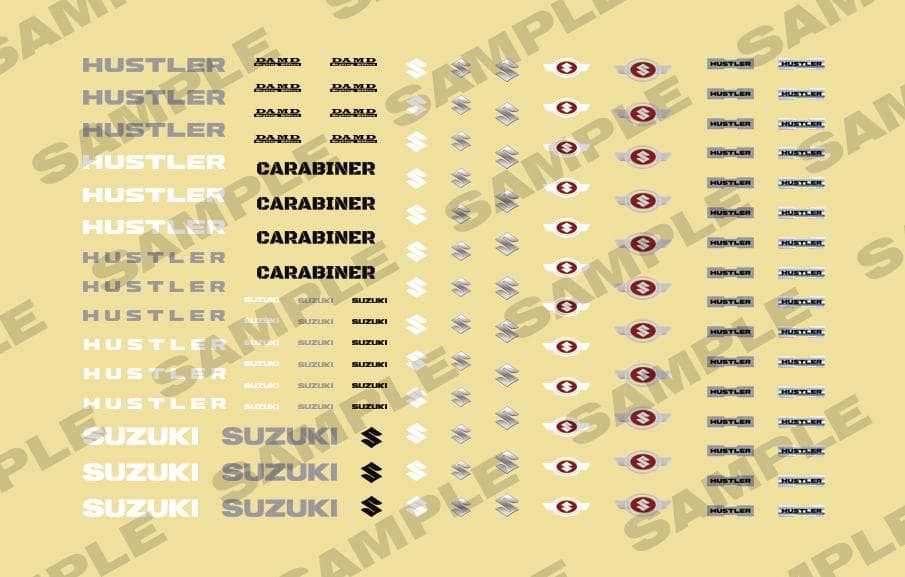 やんず様　オーダー確認用　1/64　改造　白文字　ハスラー用　クリアデカール