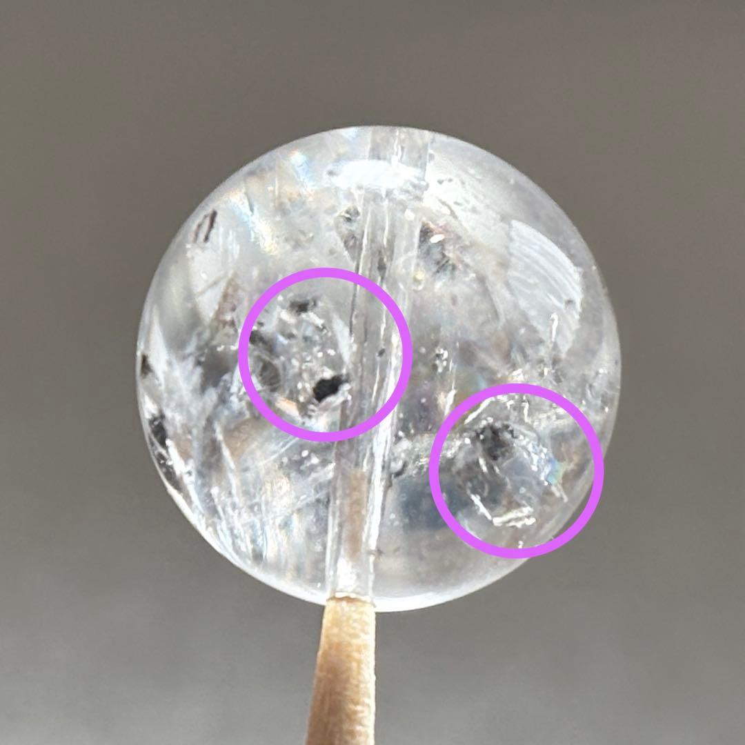 極上　大粒　水入り水晶　流砂入り　K729