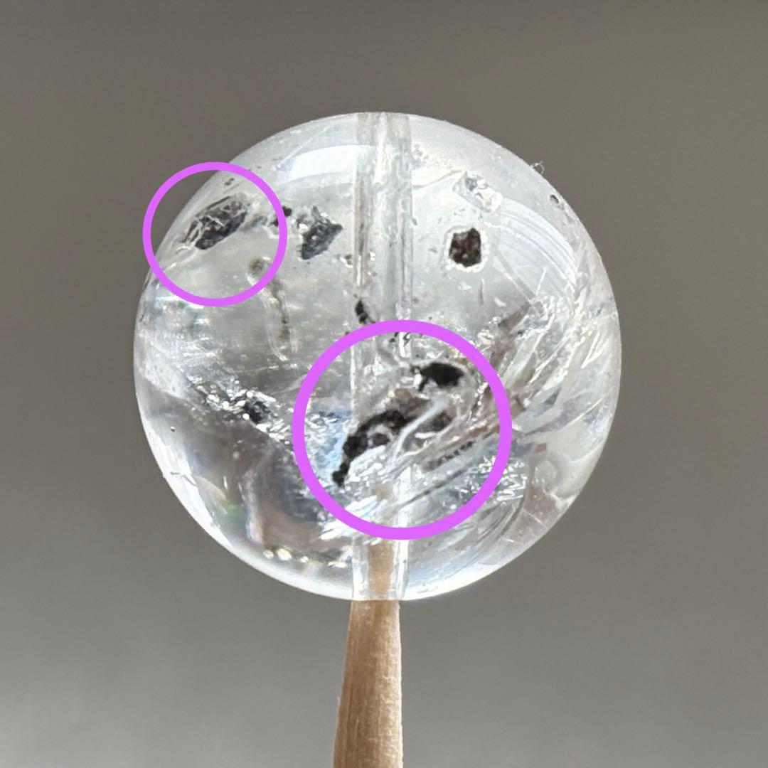 極上　大粒　水入り水晶　流砂入り　K729