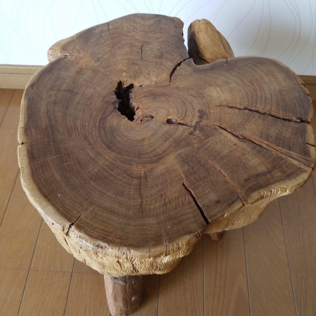 オブジェ　置物　置台　《レア》　桑の古木&山櫻　椅子　稀少！