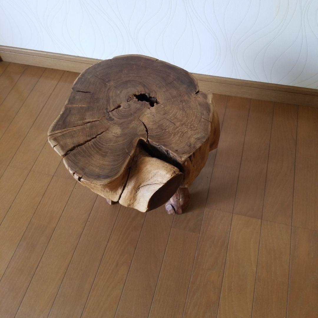 オブジェ　置物　置台　《レア》　桑の古木&山櫻　椅子　稀少！