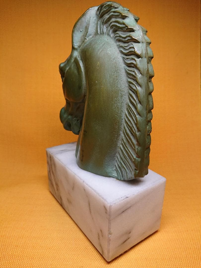 【美品】馬　金属　彫像　オブジェ　置物　インテリア　工芸品　美術品　A1614