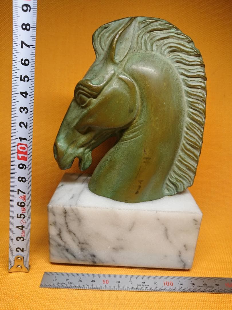 【美品】馬　金属　彫像　オブジェ　置物　インテリア　工芸品　美術品　A1614