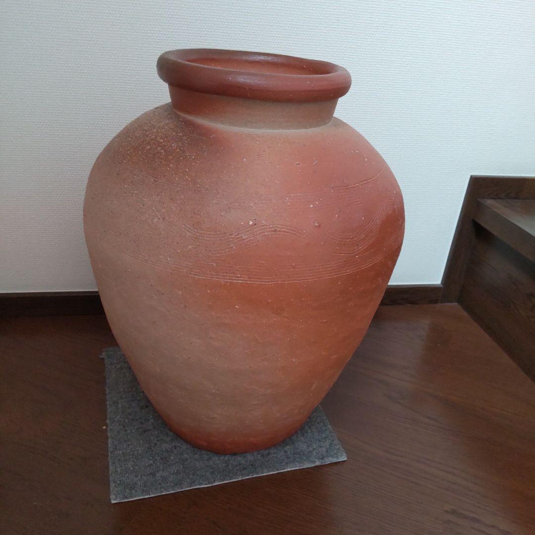 キレイな　中壺　備前焼　28