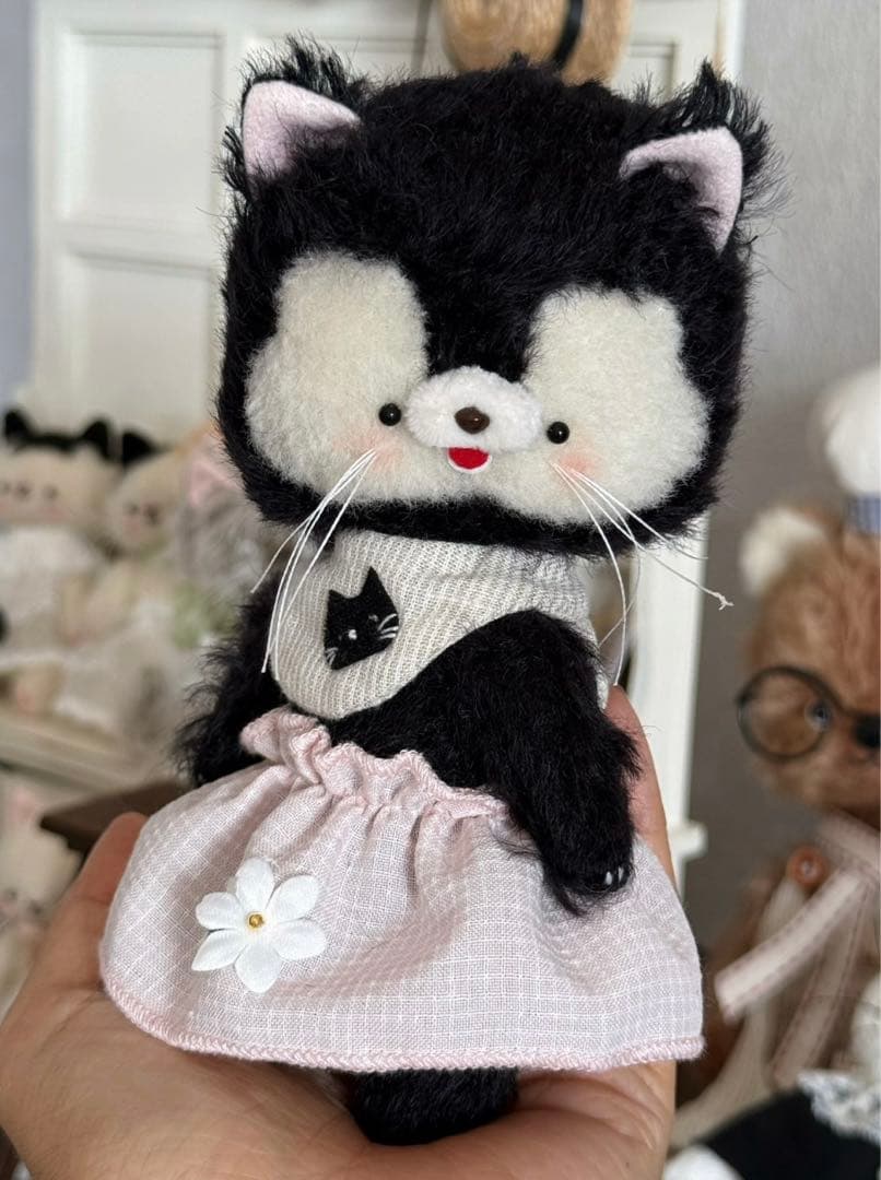 愛おしい黒猫ちゃん アーティストベア 海外作家様 ハンドメイド ぬいぐるみ