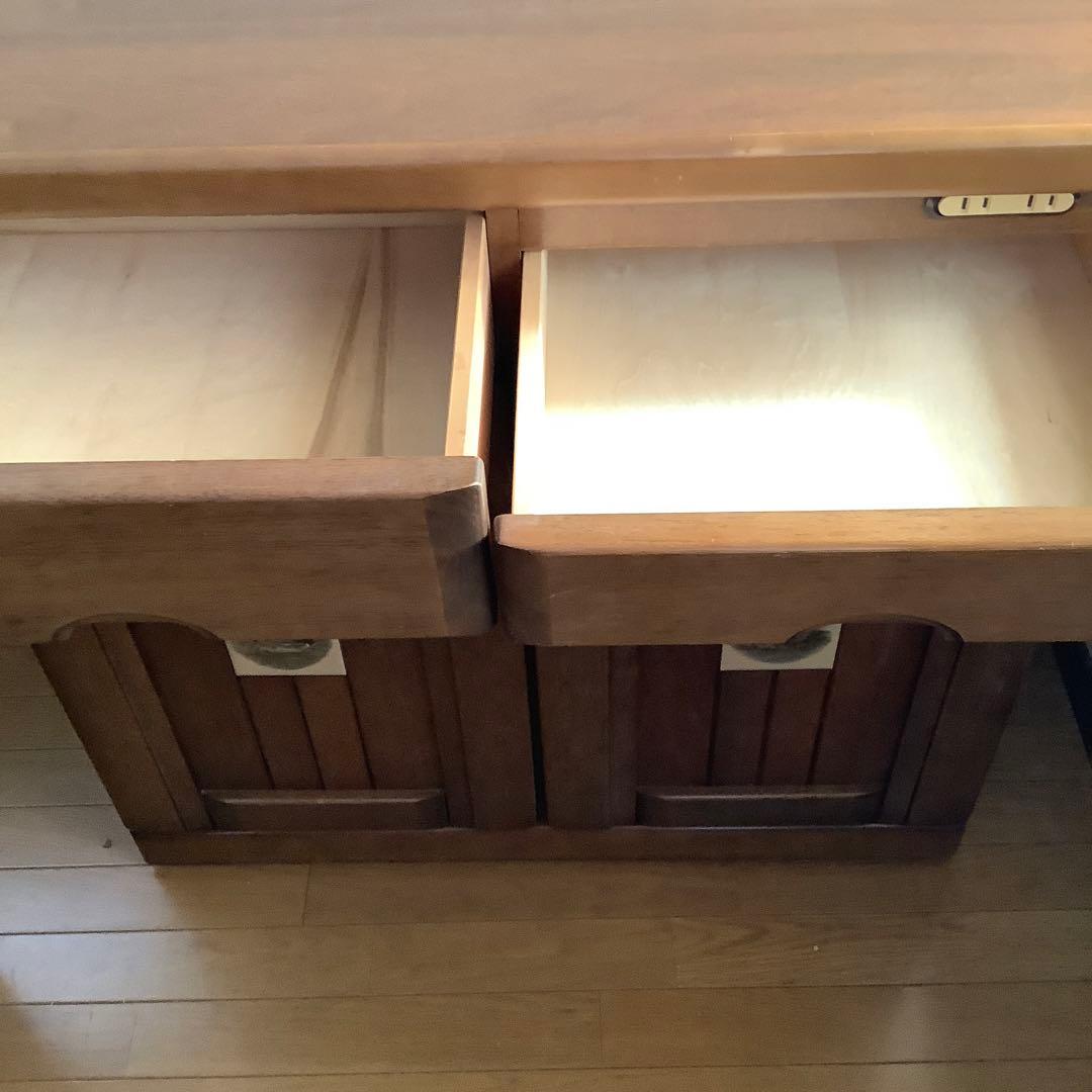 ☆送料無料　木製　サイドボード　キャビネット　リビング収納　88✕86✕47