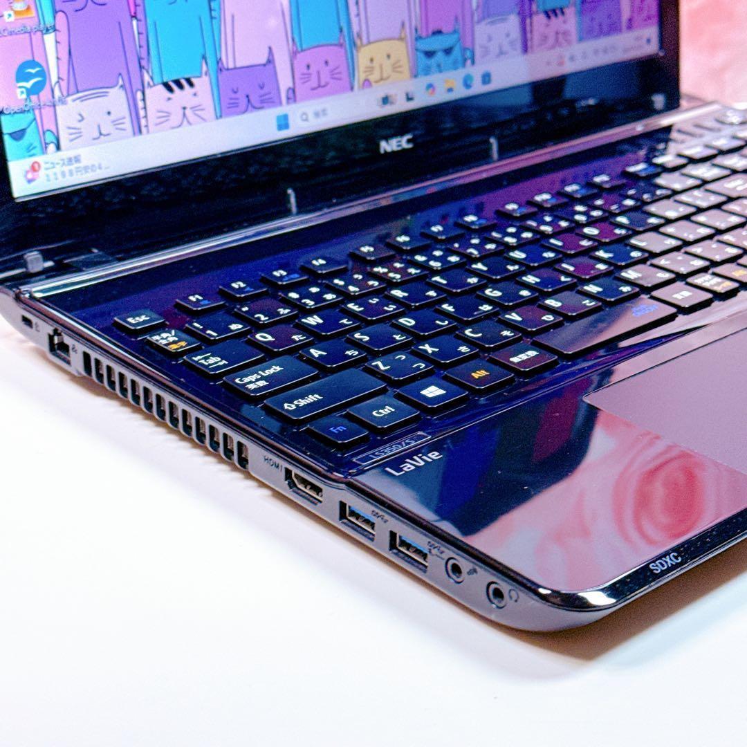 新品SSDで爆速✨windows11 ノートパソコン✨オフィス カメラ 黒