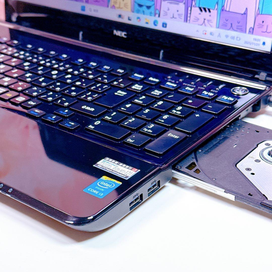 新品SSDで爆速✨windows11 ノートパソコン✨オフィス カメラ 黒