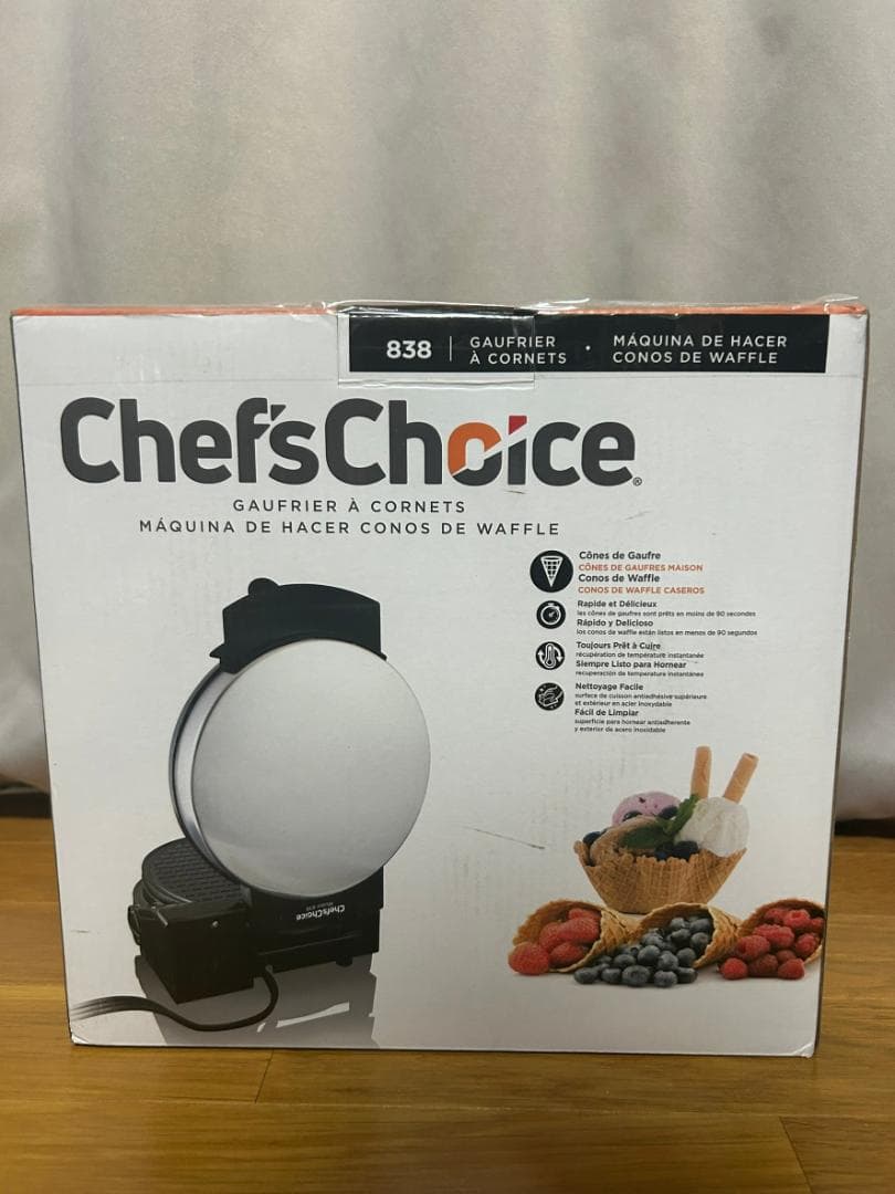 ☆新品 アイスクリーム ワッフルコーンメーカー Chef’sChoice 838
