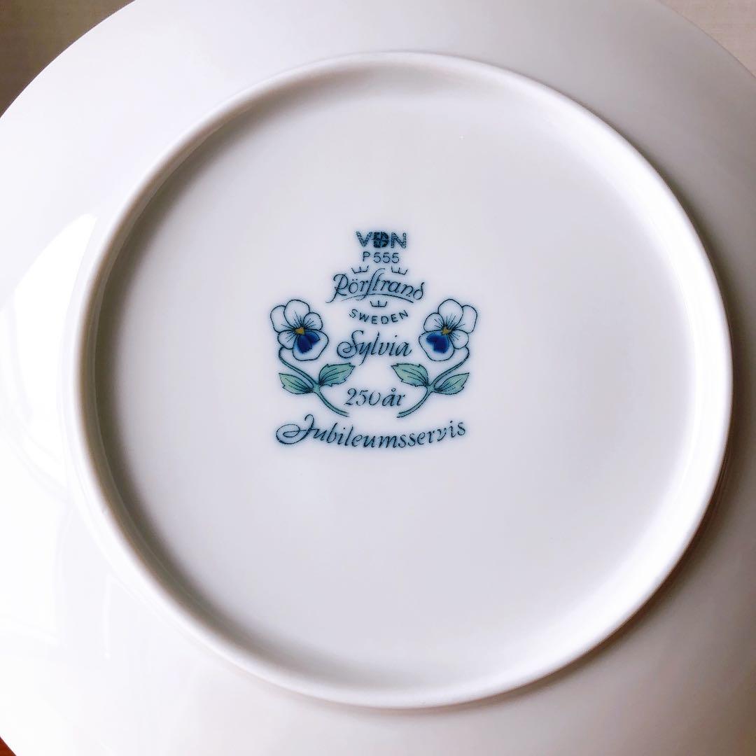 ①(ロールストランド)sylvia　ケーキプレート17.5cm