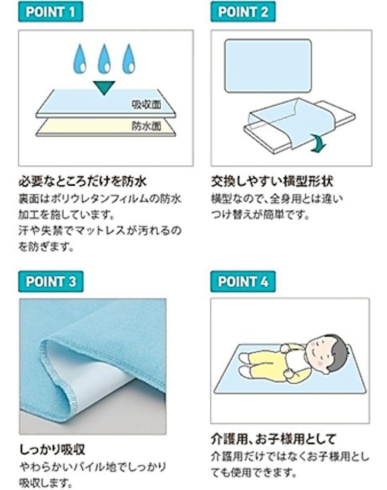 介護用防水シーツ 3枚セット(布団・マットレス巻き込みタイプ）-01