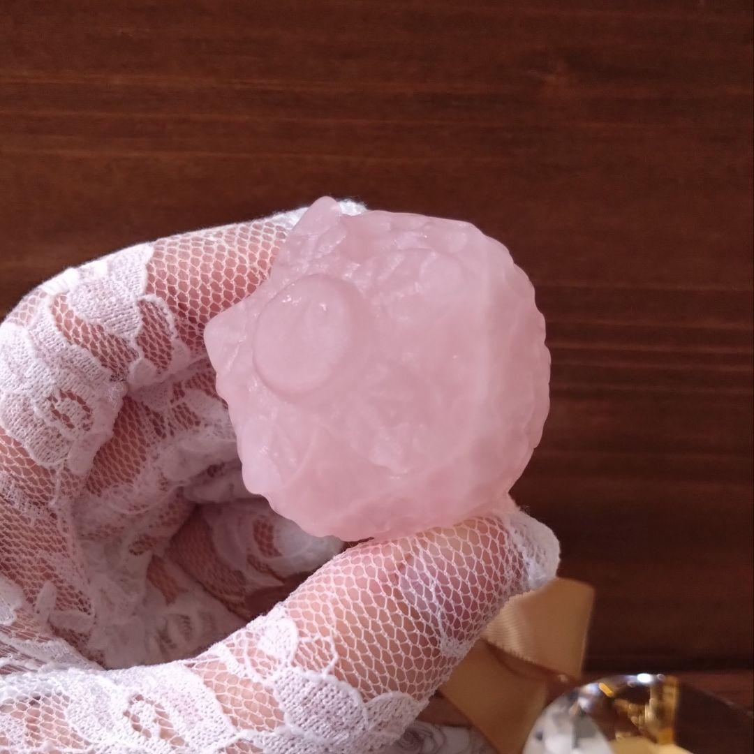 No.1232 つや消し マット フロスト ローズクォーツ 苺 オブジェ