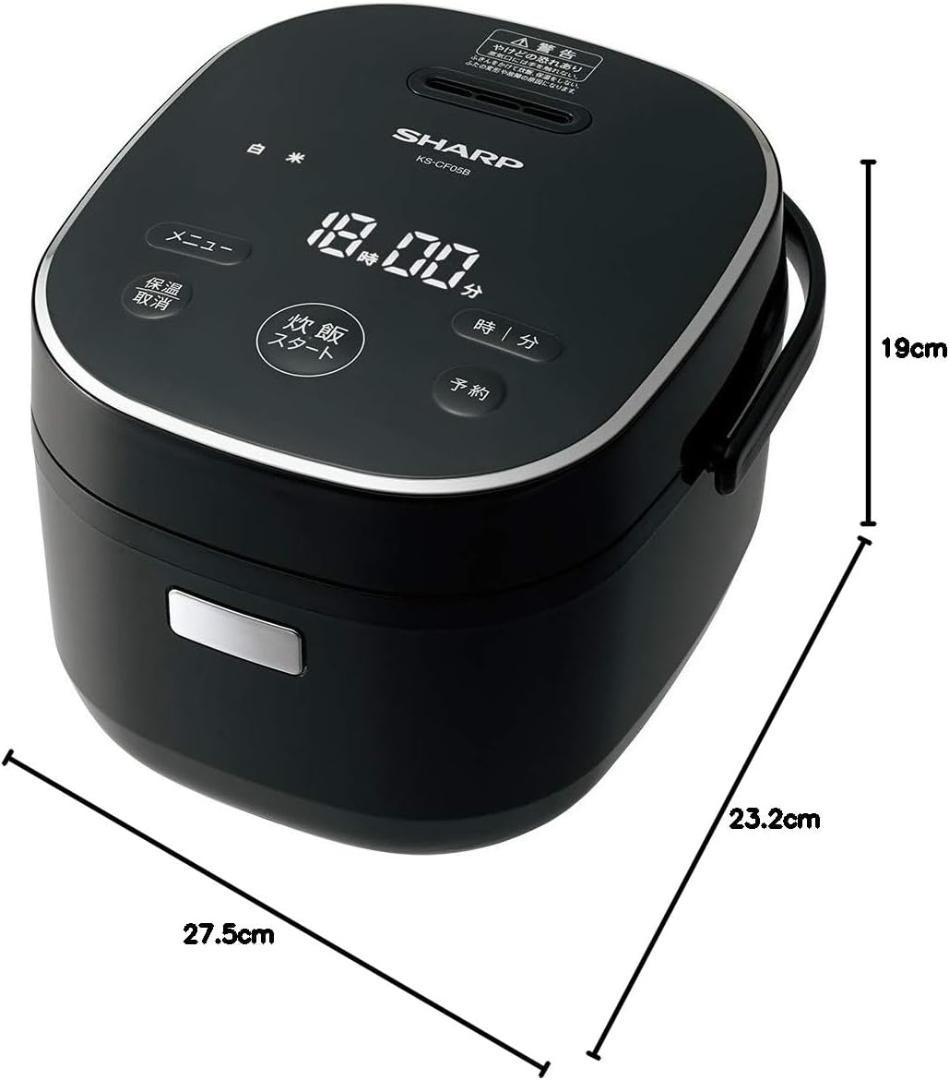 シャープ 炊飯器 3合 マイコン パン調理機能 ブラック KS-CF05B-B